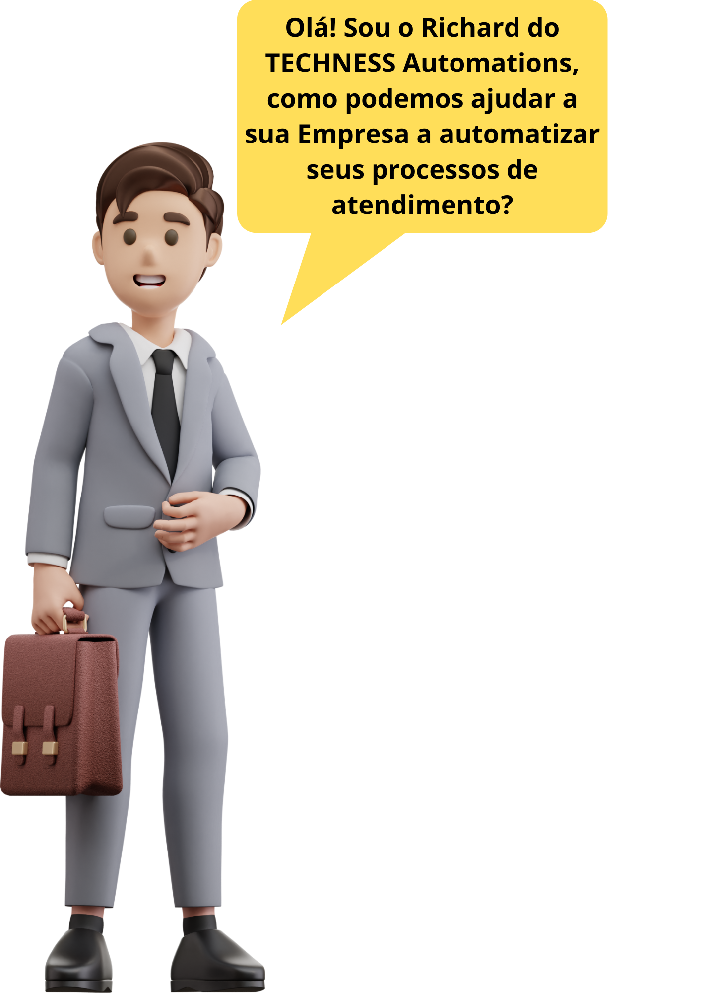 Olá! Sou o Richard do TECHNESS Automations, como podemos ajudar a sua Empresa a automatizar seus processos de atendimento?